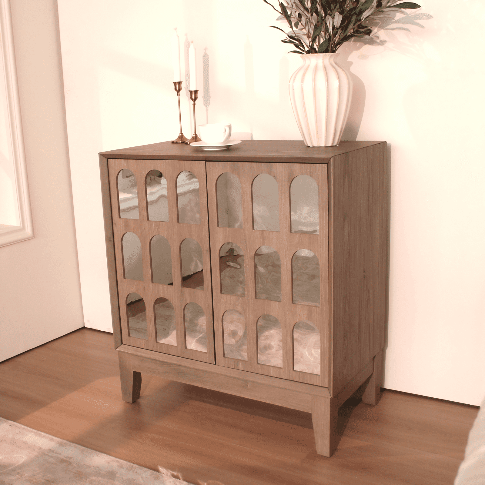 Wooden Sideboards Sideboard Buffet,Mid Century Modern Storage Cabinet with Doors and Shelves, Boho Style Wooden Buffet Cabinet for Living Room,Dining Room Sideboards