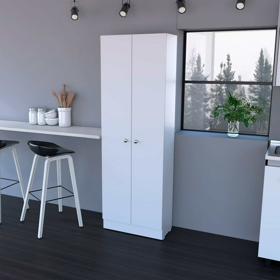 Wooden Sideboards Virginia Double Door Storage Cabinet, Five Shelves,Dining Room Sideboards