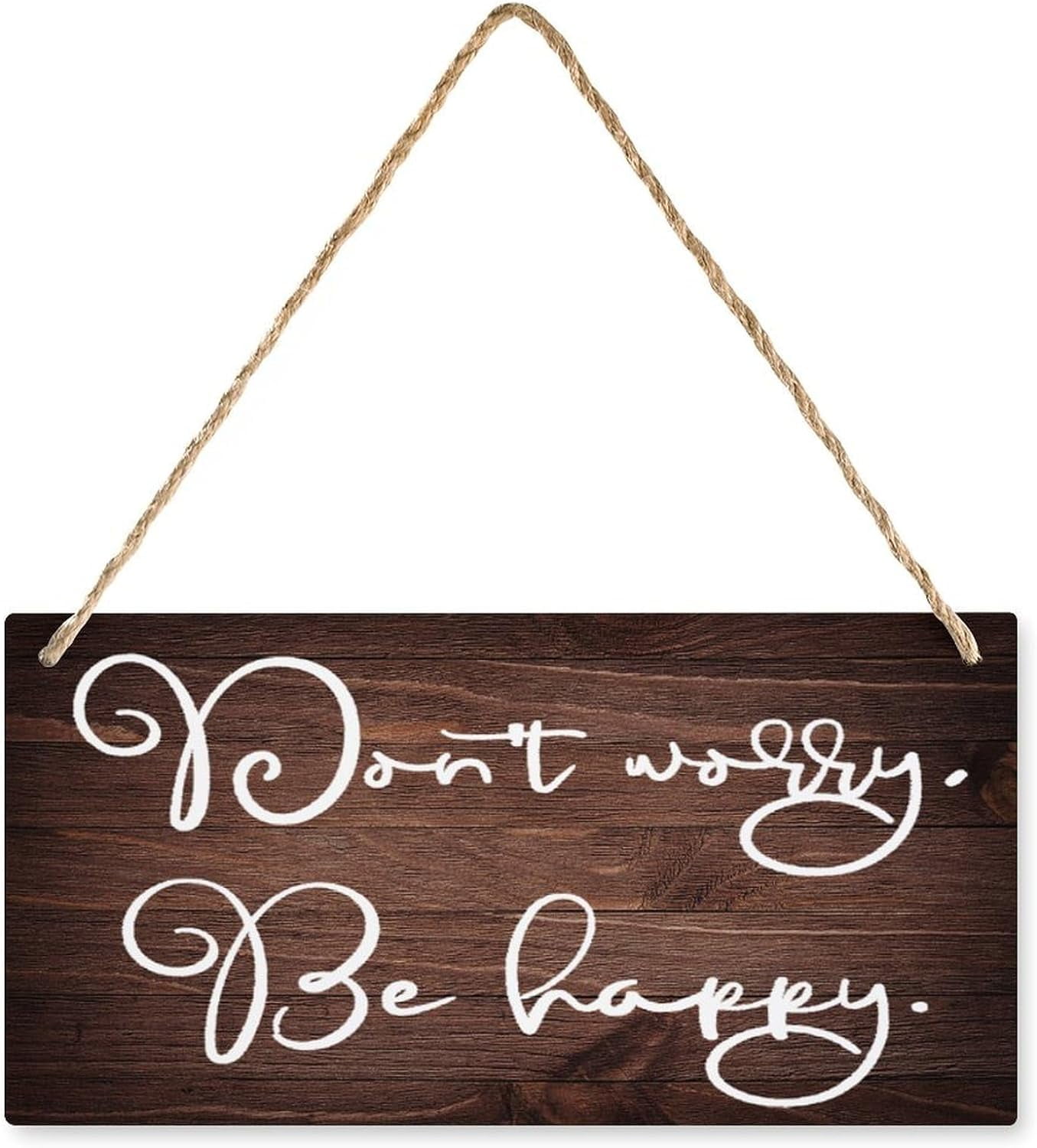Wooden Sign For Front Door Don'T Worry Be Happy Wooden Sign Hanging ...