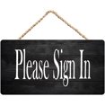 Wooden Sign Please Sign in Wall Hanging - Home Office Reception Room ...
