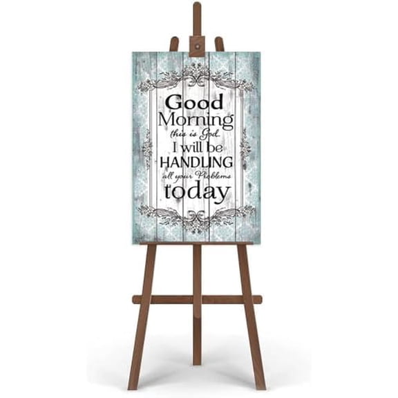 Wooden Signs - Good Morning This is God. I Will Be Handling All Your Problems Today Wood Sign Kitchen Cafe Pub Decor, Wood Wal Art, Rustic Wood Decor Gift 8x12 INCH