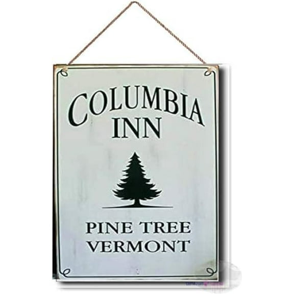 Wooden Signs/Holiday Decor Pine Tree Vermont Holiday Sign White Christmas Handcrafted Quote Wood Sign Bathroom Kitchen Cafe Pub Decor, Wood wal Art, Rustic Wood Decor Gift 8x12 INCH