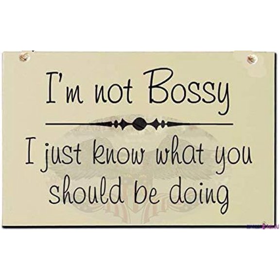 Wooden Signs/I'm not Bossy - I just Know What You Should be Doing -Prayer Sign Kitchen Cafe Pub Decor, Wood wal Art, Rustic Wood Decor Gift 8x12 INCH