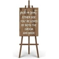 thumbnail image 1 of Wooden Signs/Rustic Wood Wedding Sign Pick A Seat Not A Side Sign Rustic Wedding Decor Country Wedding Kitchen Cafe Pub Decor, Wood wal Art, Rustic Wood Decor Gift 18x12 INCH, 1 of 4