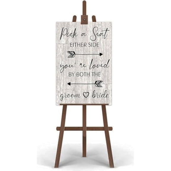 Wooden Signs/Rustic Wood Wedding Sign Pick A Seat Not A Side Sign Rustic Wedding Decor Country Wedding Kitchen Cafe Pub Decor, Wood wal Art, Rustic Wood Decor Gift 18x12 INCH