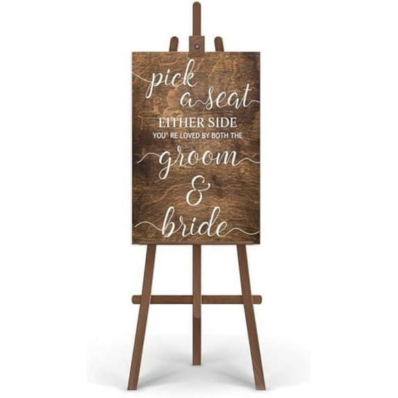 Wooden Signs/Rustic Wood Wedding Sign Pick A Seat Not A Side Sign Rustic Wedding Decor Kitchen Cafe Pub Decor, Wood wal Art, Rustic Wood Decor Gift 18x12 INCH