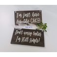 thumbnail image 1 of Wooden Signs/Set of 2 Ring Bearer Flower Girl Signs Dont Worry Ladies Im Still Single Im just here for The Cake Wedding Ceremony Signs Kitchen Cafe Pub Decor, Wood wal Art, Rustic Wood Decor Gift 5x10, 1 of 5