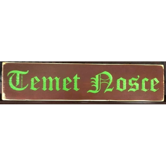 Wooden Signs/Temet Nosce Printed Plaque Sign Wood Signs Kitchen Cafe Pub Decor, Wood wal Art, Rustic Wood Decor Gift 4x16 INCH