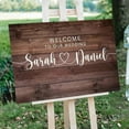 thumbnail image 1 of Wooden Signs/Wedding Welcome Sign, Rustic Wedding Sign, Floral Wedding Sign Decor, Wedding Sign, Welcome Sign For Wedding, Wedding Yard Sign Kitchen Cafe Pub Decor, Wood wal Art 12x18 INCH, 1 of 4