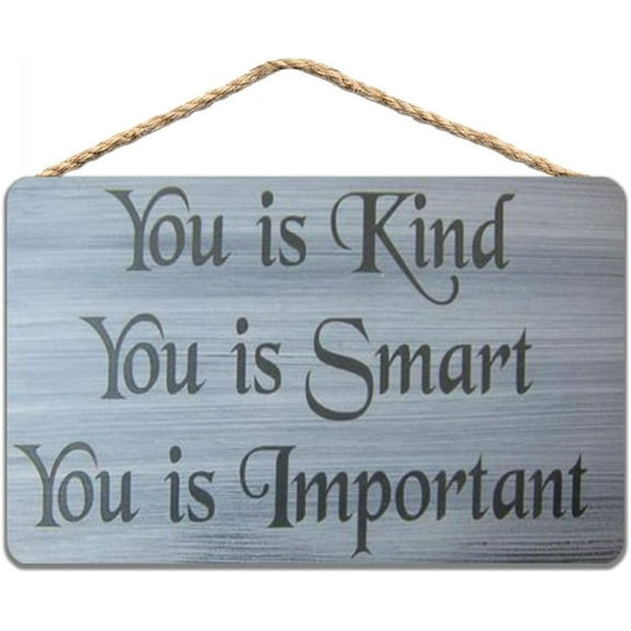 Wooden Signs/You is Kind You is Smart You is Important - Rustic Wooden Sign Kitchen Cafe Pub Decor, Wood wal Art, Rustic Wood decor gift 8x12 INCH