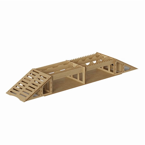 Wooden Simulation -Road Obstacles for 1/16 1/18 1/24 RC Crawler Model Car Adult Children'S Toys Assembly Prop -PP03