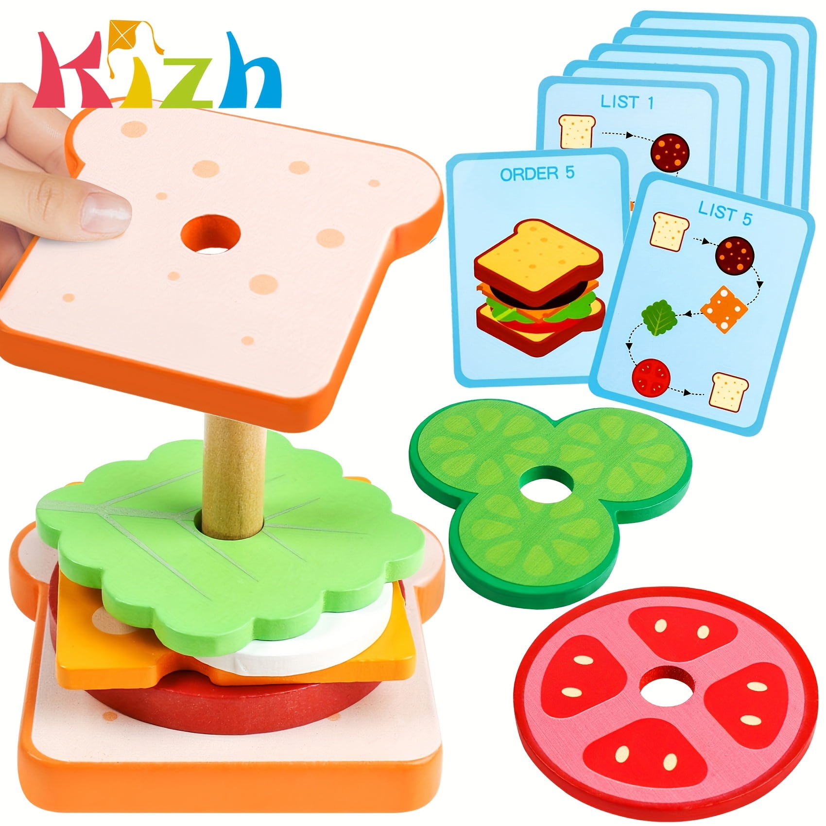 Wooden Simulation Sandwich, Stacking Games - Walmart.com