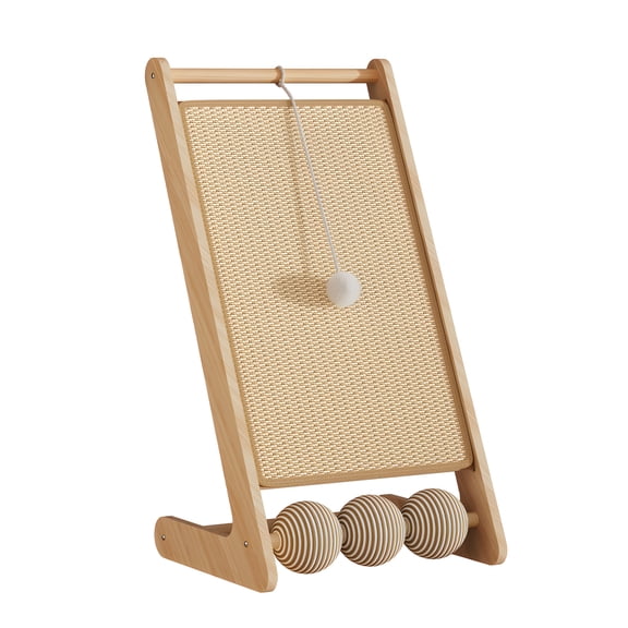 Wooden Sisal Cat Scratching Post, Removable Wear-Resistant Scratching Board for Kittens and Adult Cats