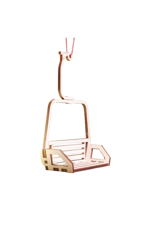 Wooden Ski Chair Lift Pendant, Backpack Charm Keychain Christmas New Year Valentine Day St Patrick Day Dionysia Easter Decor Gift