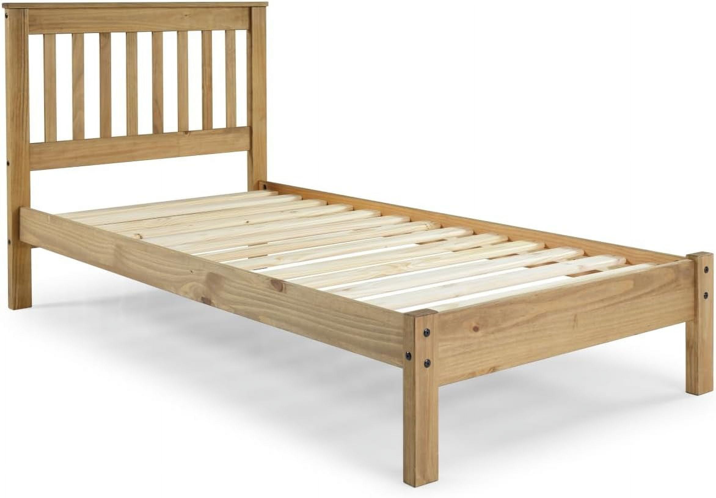 Wooden Slatted Bed Frame With Headboard Corona, Platform Size Bed