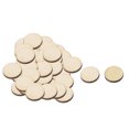 thumbnail image 1 of Wooden Slices Round Shape DIY Gift Craft Decor Accessories Beige 20mm Dia 50pcs, 1 of 5