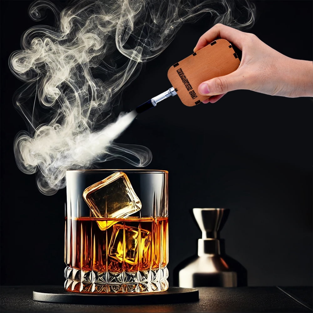 Wooden Smoke Machine Handmade Rechargeable Remote Control Mini Fog ...