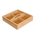 thumbnail image 1 of Wooden Snack Box 4 Compartment Dry Fruit Candy Container Family Party Essential, Wooden Snack Box 4 Divided Sections Dried Fruit Candy Storage Desktop Organizer, 1 of 6