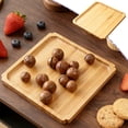 thumbnail image 1 of Wooden Snack Tray, Bamboo Serving Tray, Japanese-Style Stackable Wood Plates for Home Use, Natural Grain Finish, Versatile for Snacks, Cake, and Tea Service, 1 of 6