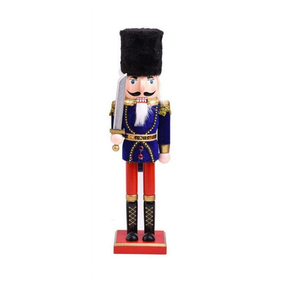 Wooden Solider Nutcracker Ornaments Cartoon Christmas Adornments Holiday Decor Kids Toy Nutcracker Puppets Multi-color