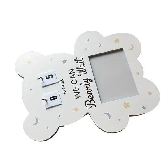 Wooden Sonogram Picture Frame,Ultrasounds Photo Frame with Countdowns Week Expecting Parent to be