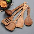 thumbnail image 1 of Wooden Spatula under $5! kkbbma Wooden Kitchen Utensil Set, Non-Stick Pan Safe Spatula Spoon, Natural Wood Cooking Tools for Stirring Flipping, Eco-Friendly Kitchenware, 1 of 9