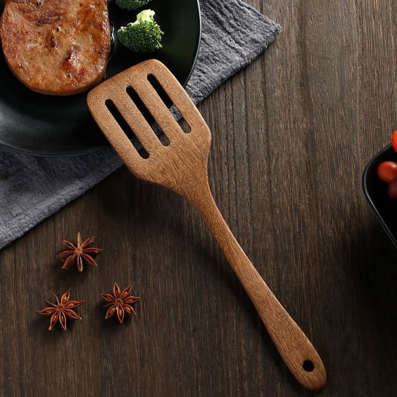 Wooden Spatula,Wood Spatula,Wooden Shovel,Wooden Spatula for Cooking,Baking & Frying,Heat-Resistant Non-Stick Kitchen Utensil with Ergonomic Handle,Multi-Purpose Scraper(Brown)