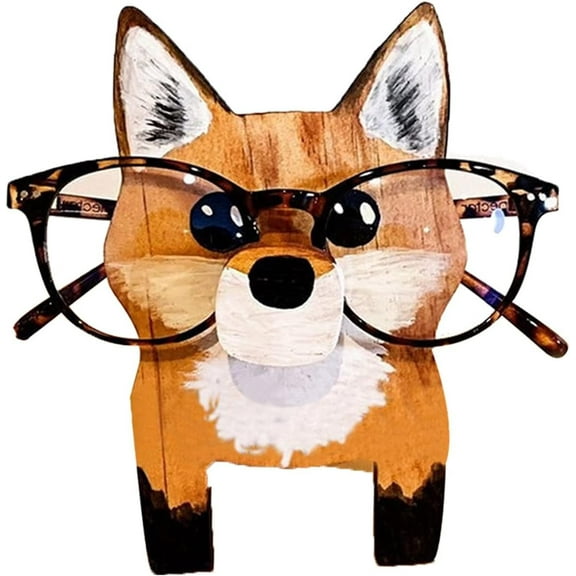 Wooden Spectacle Eye Glasses Holder, Cute Creative Animal Glasses Holder, Cute Handmade Wood Carved Animal Eyeglass Holder Display Stand, Christmas New Year Gift Home Office Desktop Decor