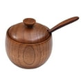thumbnail image 1 of Wooden Spice Jar Sugar Bowl Organizer Rustic Multipurpose Condiment Pots Seasoning Box with Lid for Salt Farmhouse Coffee Bar, single jar, 1 of 5