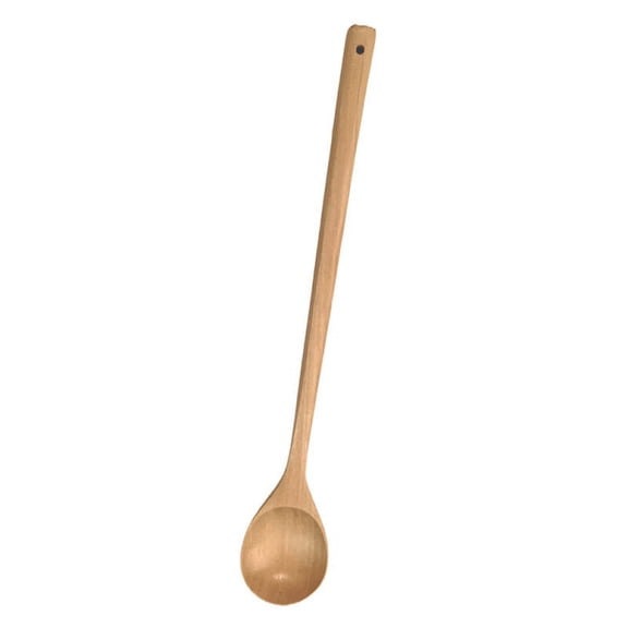 Wooden Spoon 13-inch, Long Handle Cooking Spoon - Nonstick Spoon for Stirring, Mixing Cajun Crawfish Boil - Strong Sturdy Giant Hardwood Spoon