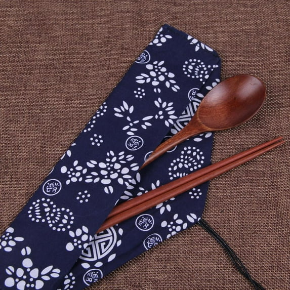 Wooden Spoon Chopsticks Sets Korean Dinnerware Combinations Chopsticks and Spoons Set for Home Kitchen or Restaurant (1 Pair)