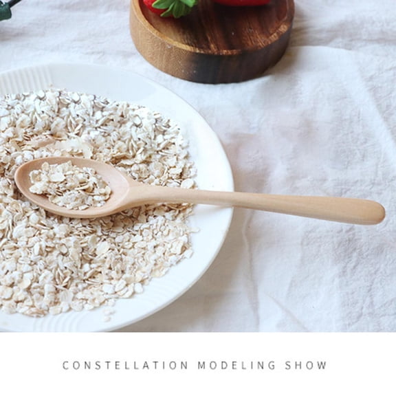 Wooden Spoon,Durable and Tasteless, Ideal for Ice Cream, Desserts, Soup, and Catering - Natural Wood Kitchen Cooking Utensil Tool Perfect Gift - 1PC Included Brown