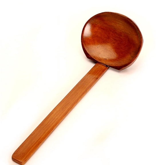 Wooden Spoon Set with Long Bamboo Handles for Mixing Non-Toxic Heat Resistant 2 Pieces