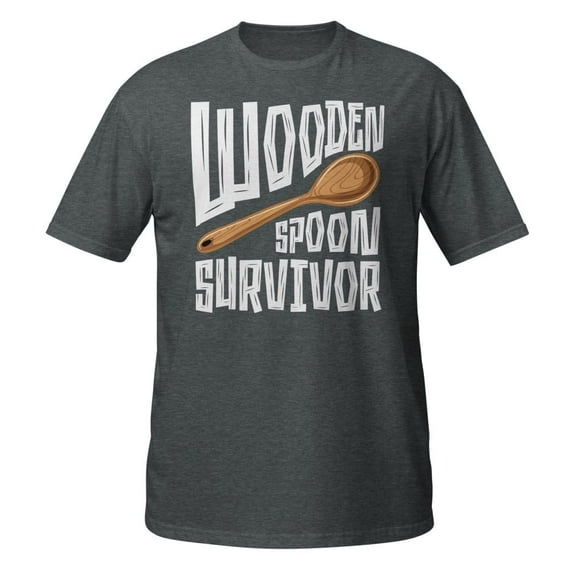 Wooden Spoon Survivor Champion Funny Novelty T-Shirt (Dark Heather, XL)