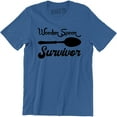 thumbnail image 1 of Wooden Spoon Survivor Funny Humour Joke College Cool Student Slogan Mens T-Shirt, 1 of 4