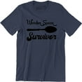 thumbnail image 1 of Wooden Spoon Survivor Funny Humour Joke College Cool Student Slogan Mens T-Shirt, 1 of 4