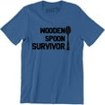 thumbnail image 1 of Wooden Spoon Survivor Funny Humour Joke College Cool Student Slogan Mens Tee, 1 of 4