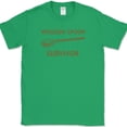 thumbnail image 1 of Wooden Spoon Survivor T-Shirt Funny Spanking Parents Childhood Trama Tee - Green, M, 1 of 1