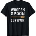 thumbnail image 1 of Wooden Spoon Survivor T-Shirt men and women can wear, black, white, gifts, 1 of 4