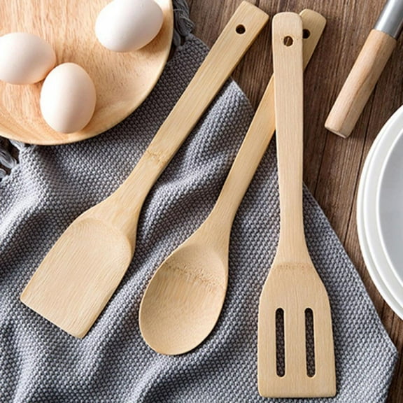 Wooden Spoon for Cooking Bamboo Utensil Wood Spatula Spoon Nonstick Kitchen Utensil Wooden Utensil 1pcs
