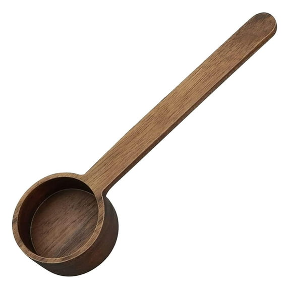 Wooden Spoons | Black Walnut Coffee Measuring Spoon for Ground Coffee and Tea | Short and Long Wooden Tableware Measuring Instruments