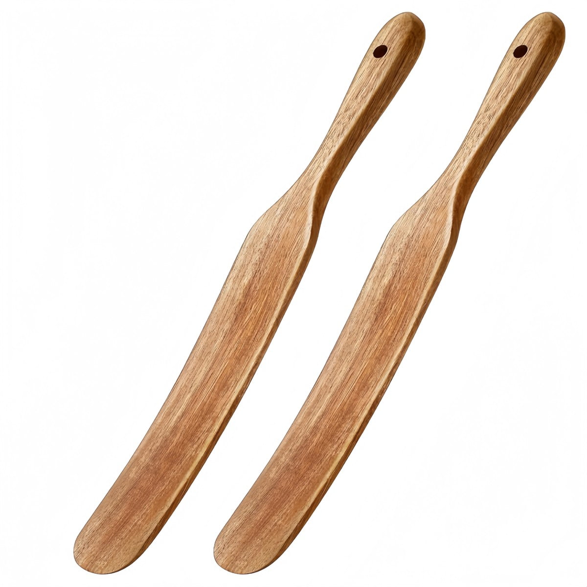 Wooden Spurtle 2 Pieces Skinny Design For Dough Stirring And Jar Bottom ...