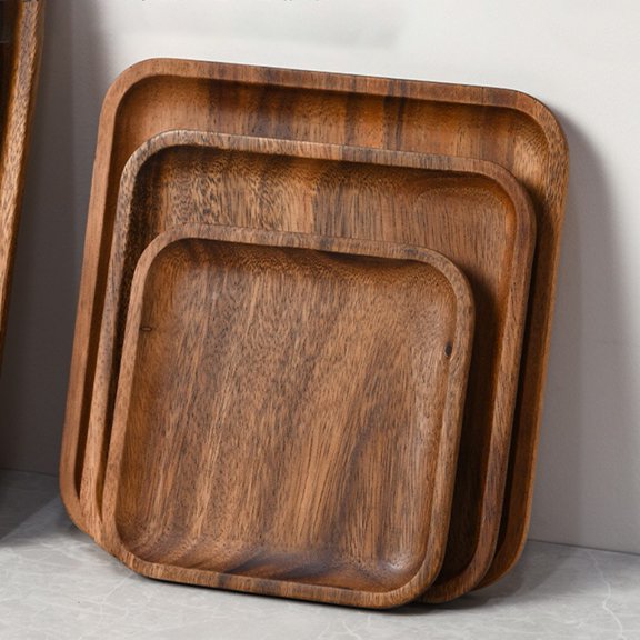 Wooden Square Trays Serving Plates Cheese Appetizer Dessert Board Charcuterie 35X25 YIWEI