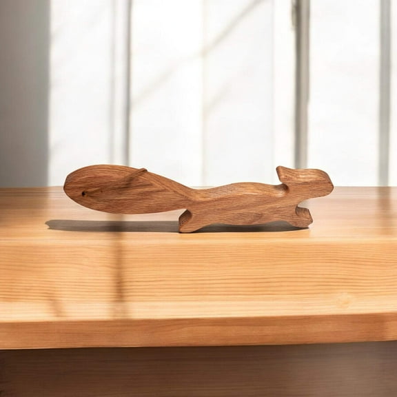 Wooden Squirrel oven rack puller push-me pull-you