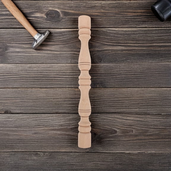 Wooden Stair Balusters Khaki Color with Easy Installation for Interior Handrail