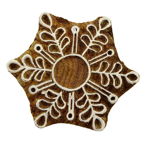 Wooden Stamp Indian Brown Textile Stamps Wood Printing Block Decorative Block