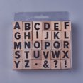 thumbnail image 1 of Wooden Stamps Letter and Symbol BurlyWood 12.95x12.55x3cm Stamp: 29.5x20x20mm 30pcs/set, 1 of 2