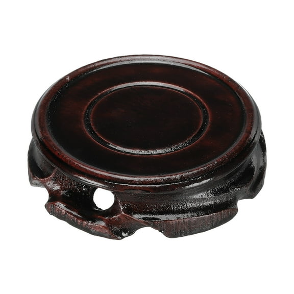 Wooden Stand Holders Displays Base 70mm Diameter Black for Vase Bonsai Stone