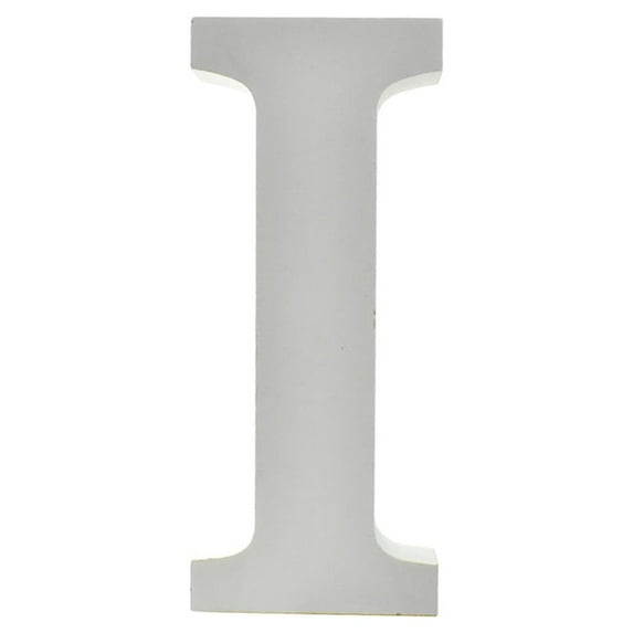 Wooden Standing Letter I, 4-3/4-Inch - White