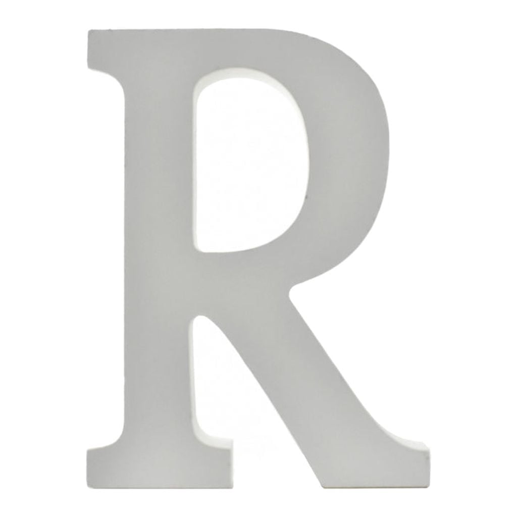 Wooden Standing Letter R, 4-3/4-Inch - White - Walmart.com